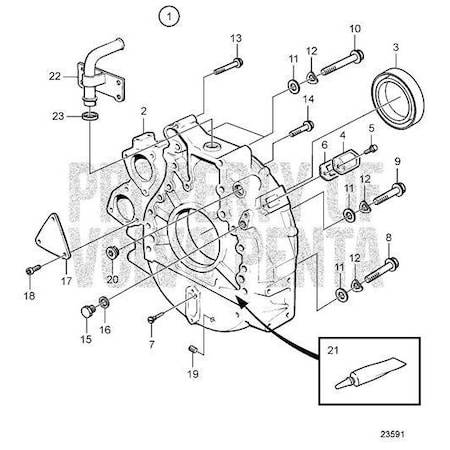 Volvo Penta Flywheel HousingV2 3837156